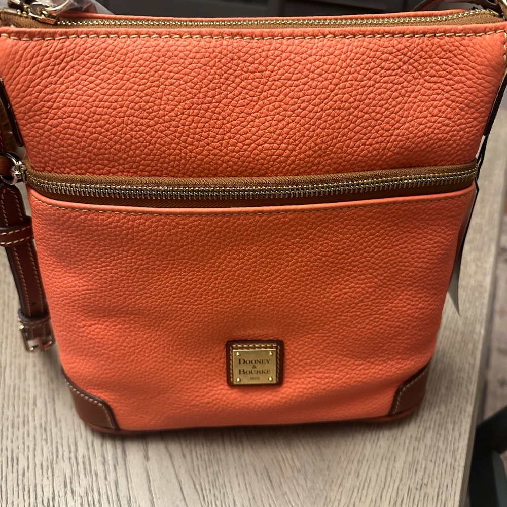 Dooney & Bourke Vibrant Orange Crossbody Bag and Wallet - Picture 2 of 7